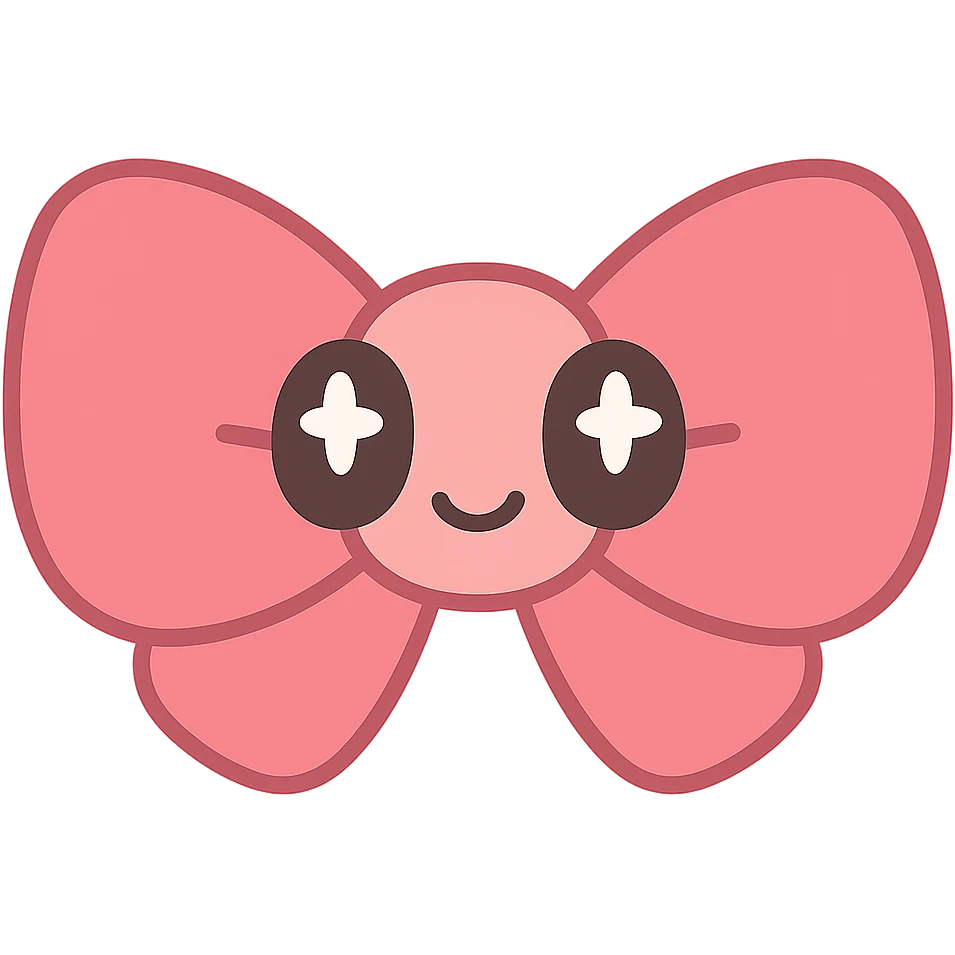 red bow, cute, cartoon style, no text emoji