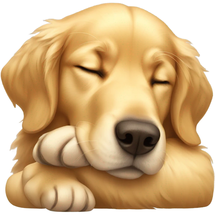 golden retriever sleeping emoji