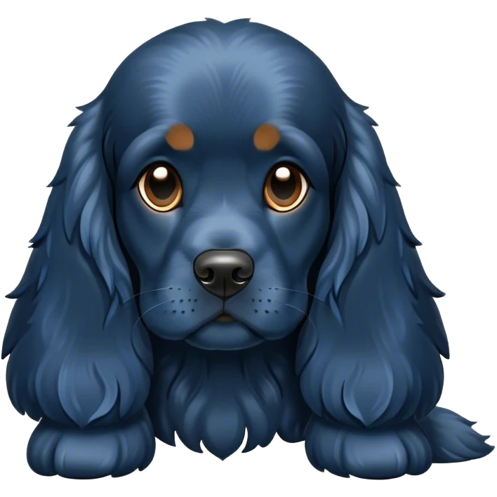 black and blue cocker emoji