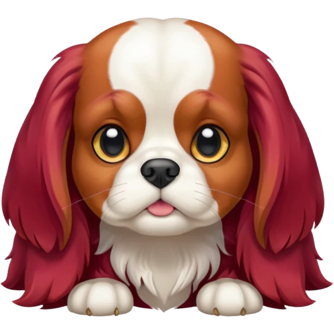 ruby colored king charles cavalier emoji