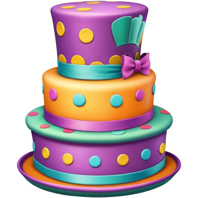 Mad hatter’s birthday cake emoji