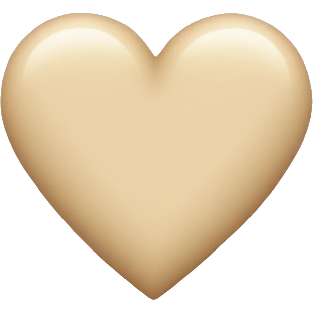 beige heart  emoji