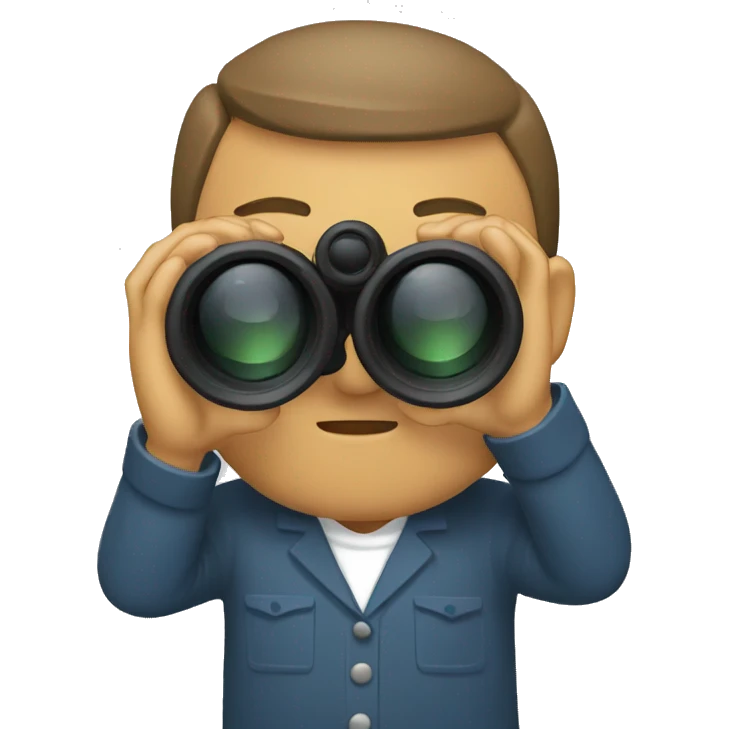 man binoculars emoji