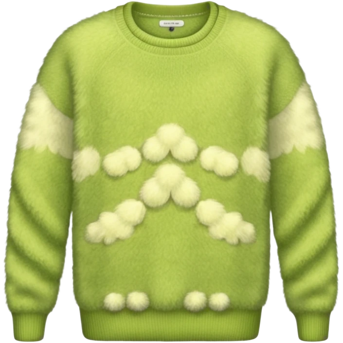Green pistachio color fluffy sweater emoji