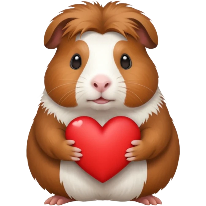 guinea pig holding a heart emoji emoji