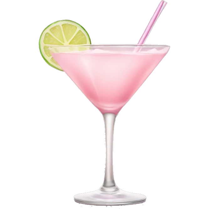 Light pink cocktail  emoji