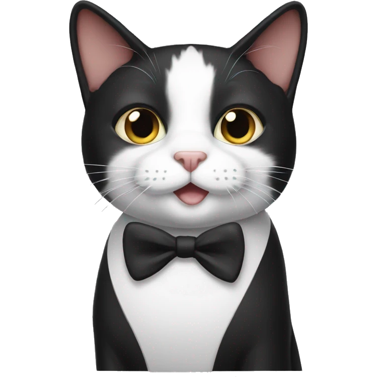 Tuxedo cat emoji