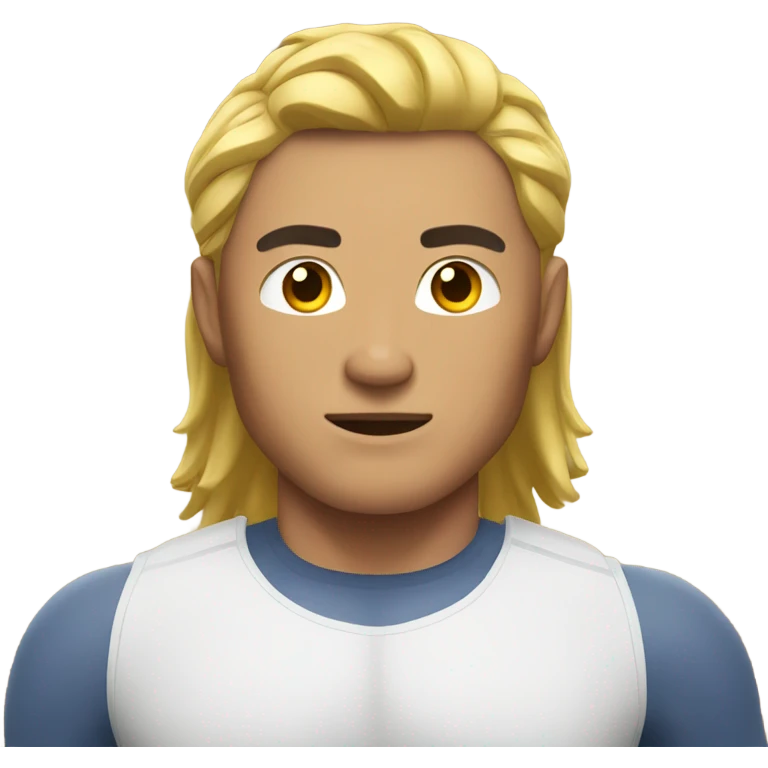 muscular asian personal trainer golden hair emoji