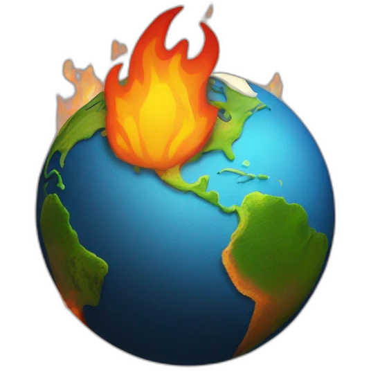 earth on fire emoji