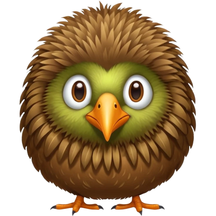 cute kiwi bird ai agent ( color fillable)  emoji