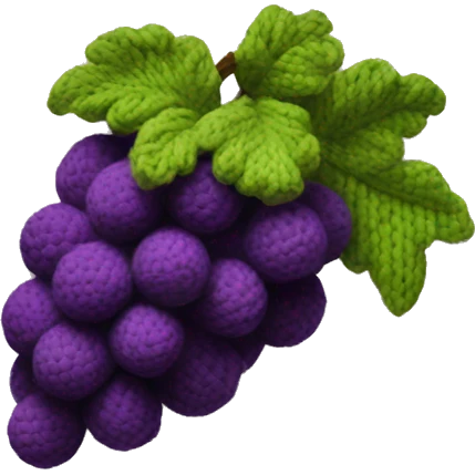 knitted grapes emoji
