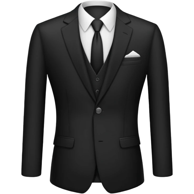 Чёрный деловой костюм, на чорном фоне emoji