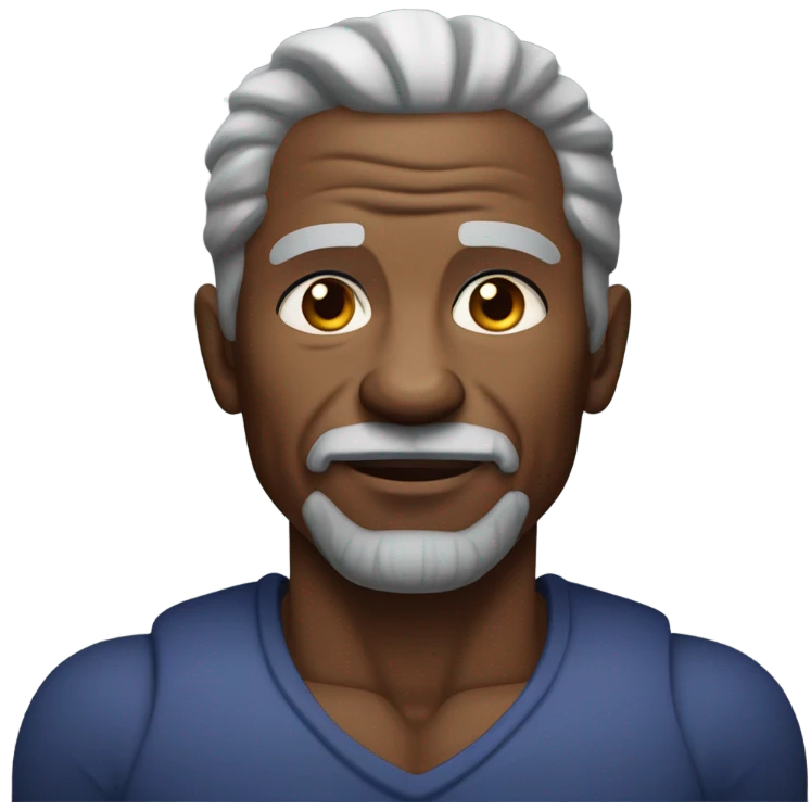 muscular old black man emoji