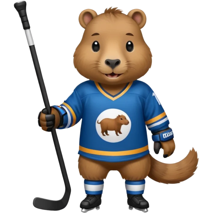 capybara ice hockey player emoji