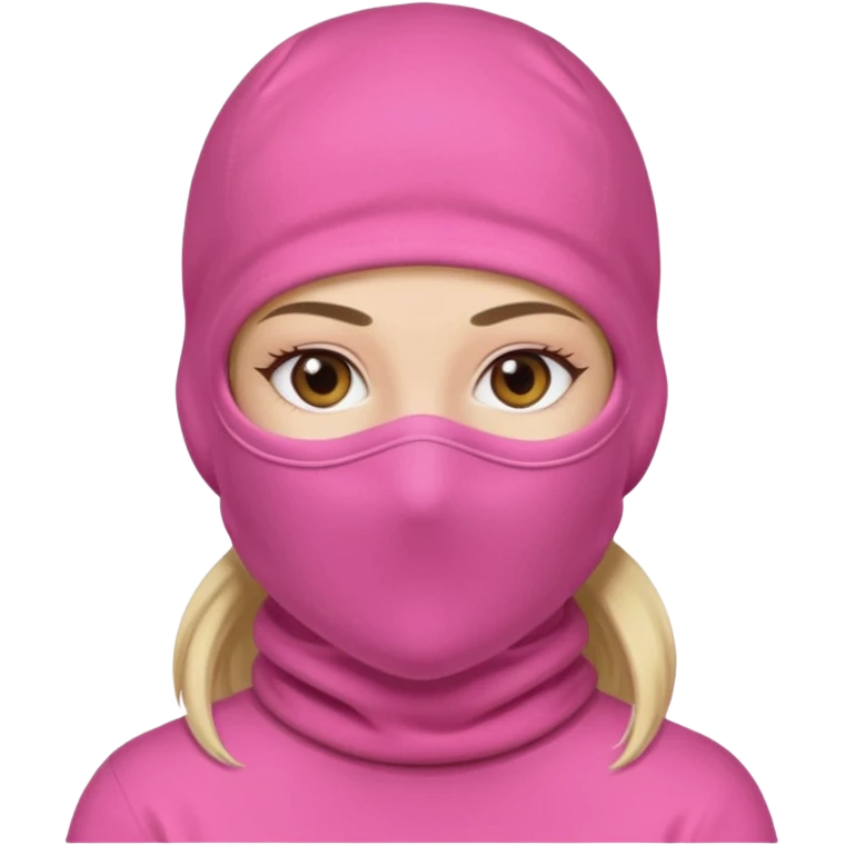 Pink Balaclava female emoji