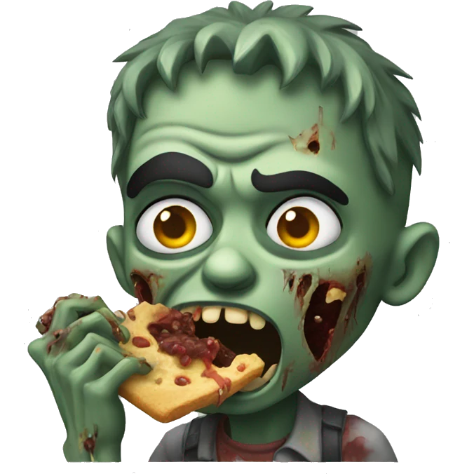 Zombie eating emoji