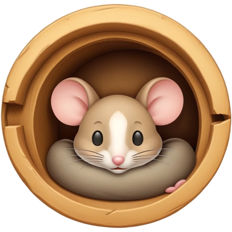 Jerry mouse sleeping in mouse hole emoji