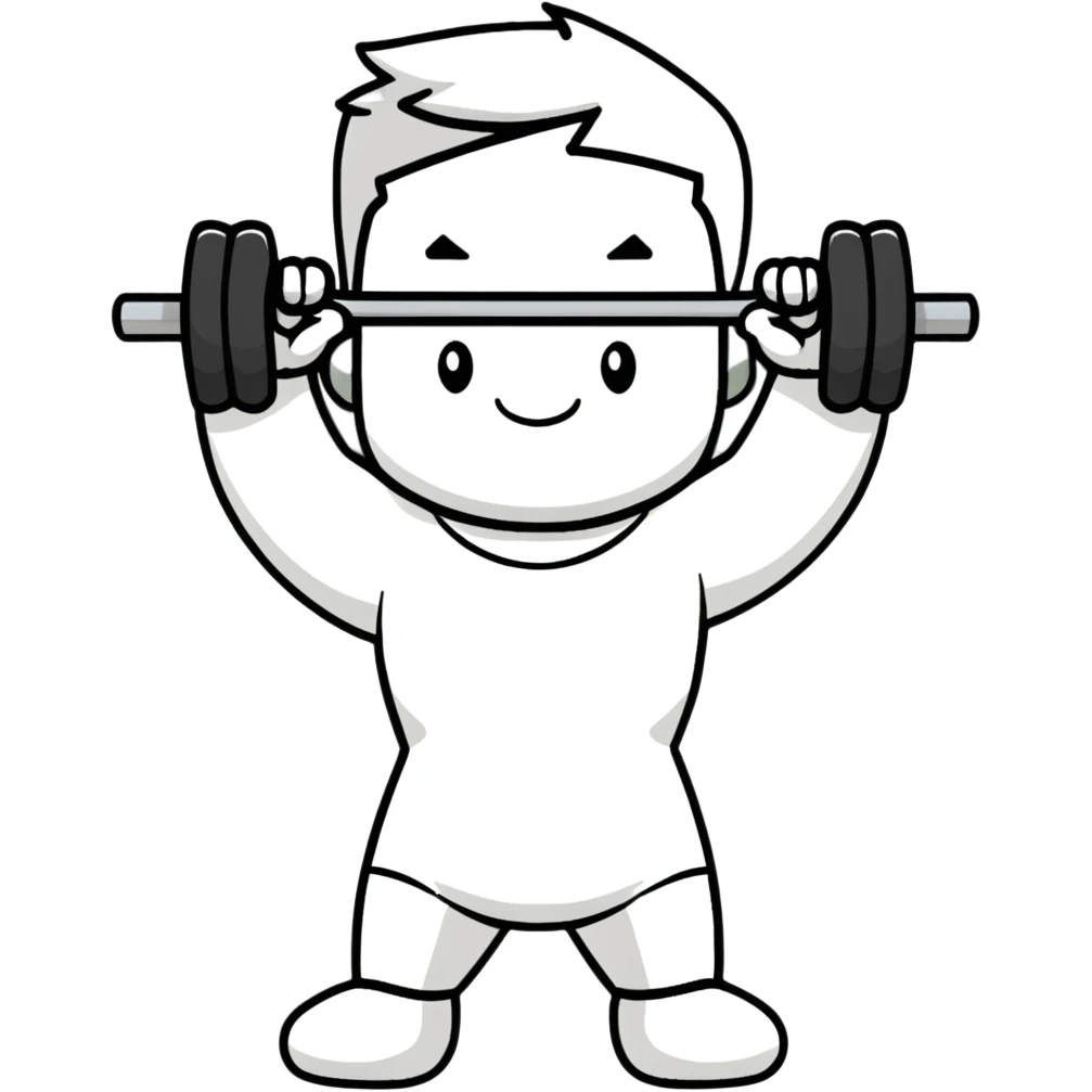 Person exercising with weights at the gym emoji