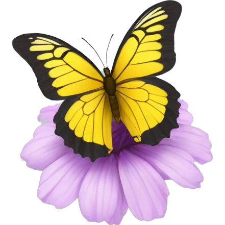 Papillons qui est sur une fleur emoji