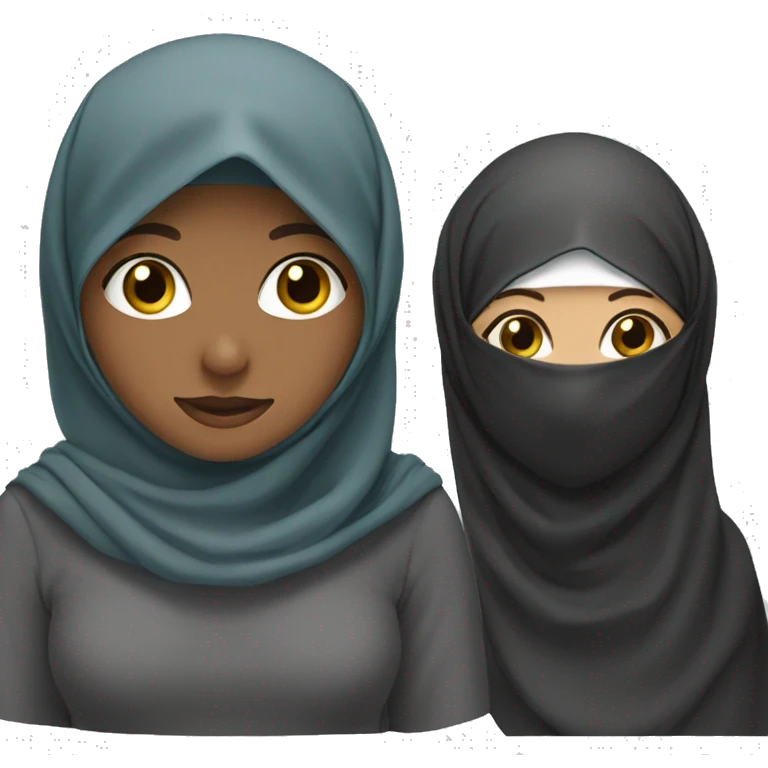 hijab girl with niqab emoji