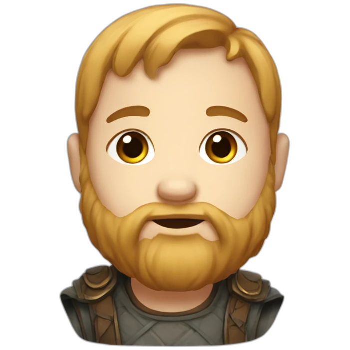 roman boy with down syndrome and beard emoji