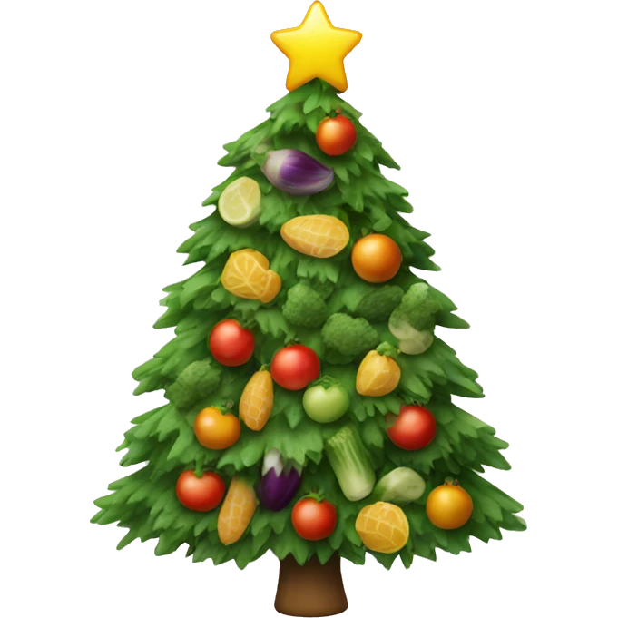 Christmas tree with vegetables  emoji