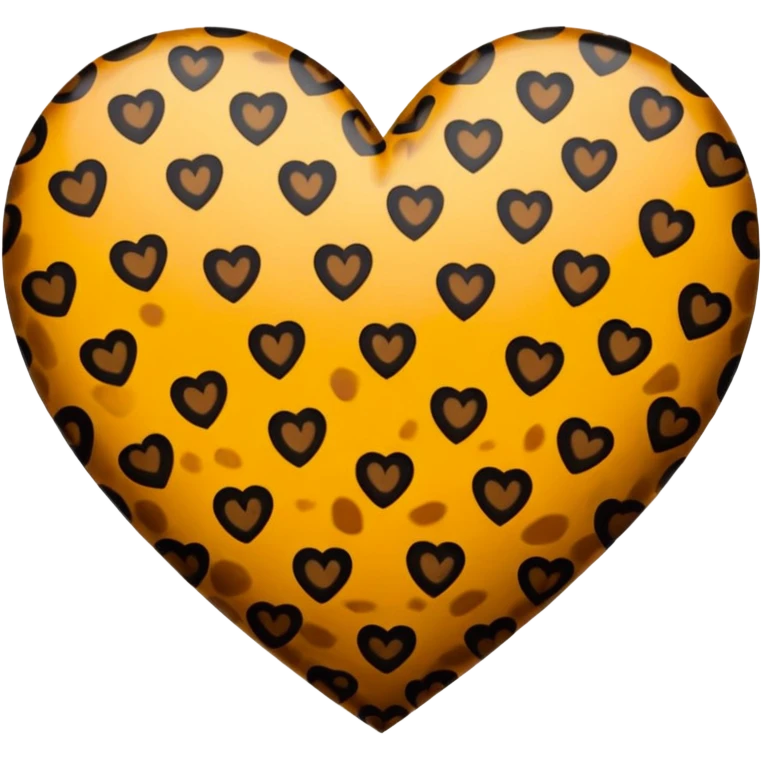 leopard print heart emoji
