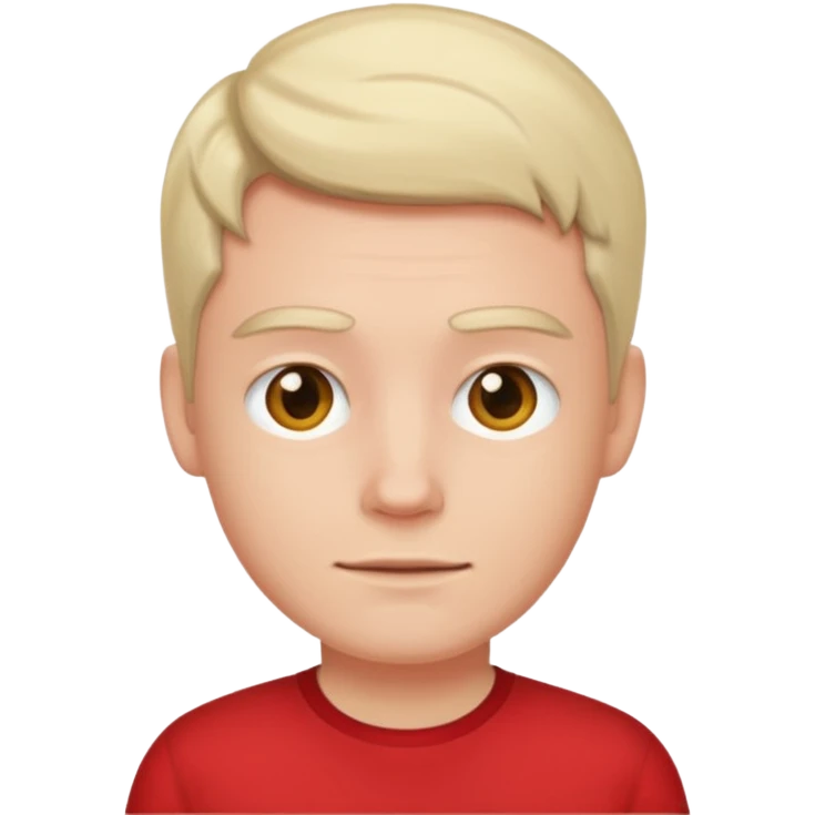 White person with red shirt emoji