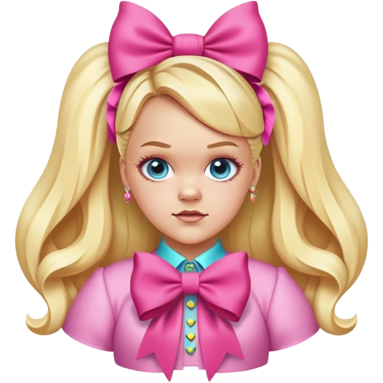 Jojo Siwa wearing ginormous bow emoji