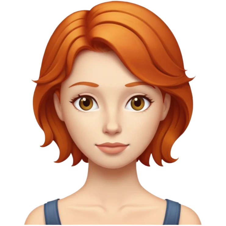 Ginger haired woman in love emoji