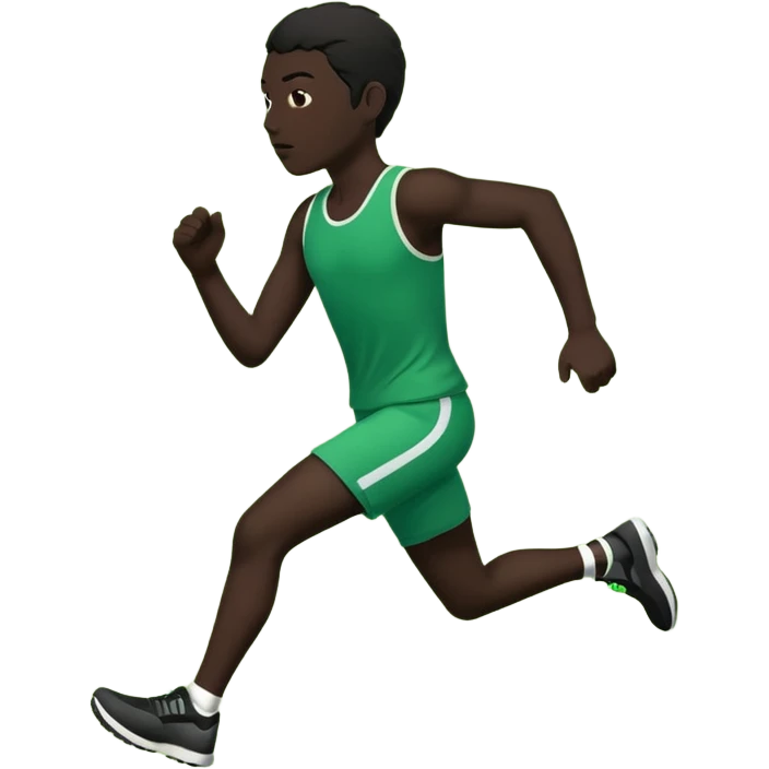 corriendo muñeco negro ampelmanchen pero sin  el verde y sin rostro solo negro emoji