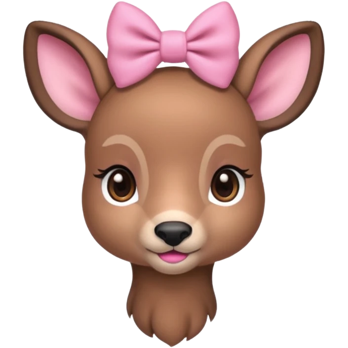 Cute Doe with a pink bow emoji