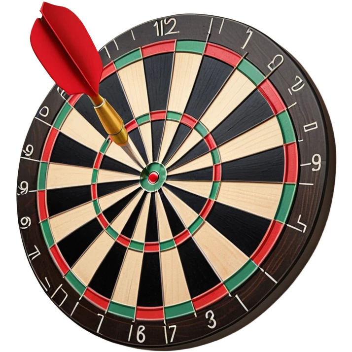dartboard with a dart hitting bullseye emoji