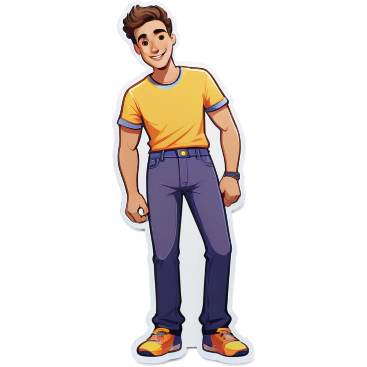 A guy showing his pants emoji
