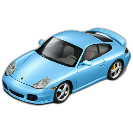 Porsche 996 light blue emoji