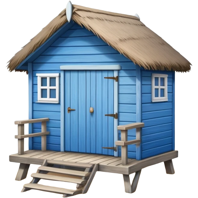 beach hut emoji