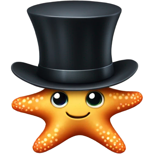 Starfish with top hat emoji