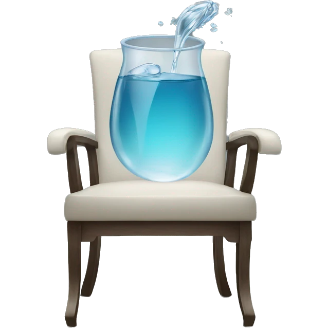 cup of water on a rich chair emoji