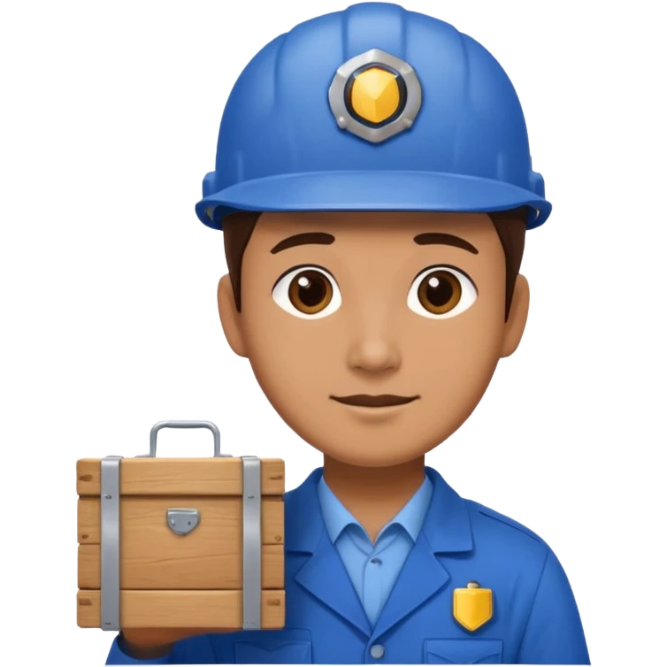 railway engineer carrying a box emoji