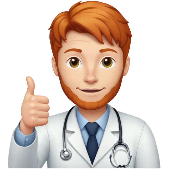Psychiatre Ginger head with a thumbs  emoji