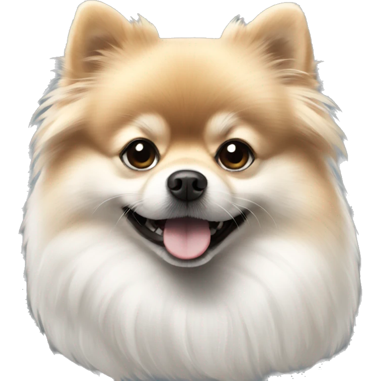 Pomeranian black and white  emoji