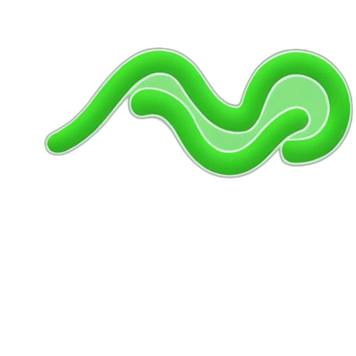 A single green line that forms a squiggle from left to right emoji