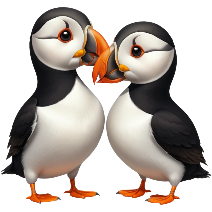 Couple puffin emoji