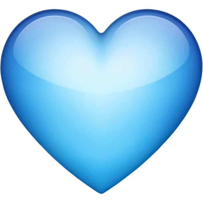 emoji cœur iphone dégradé de bleu clair  emoji