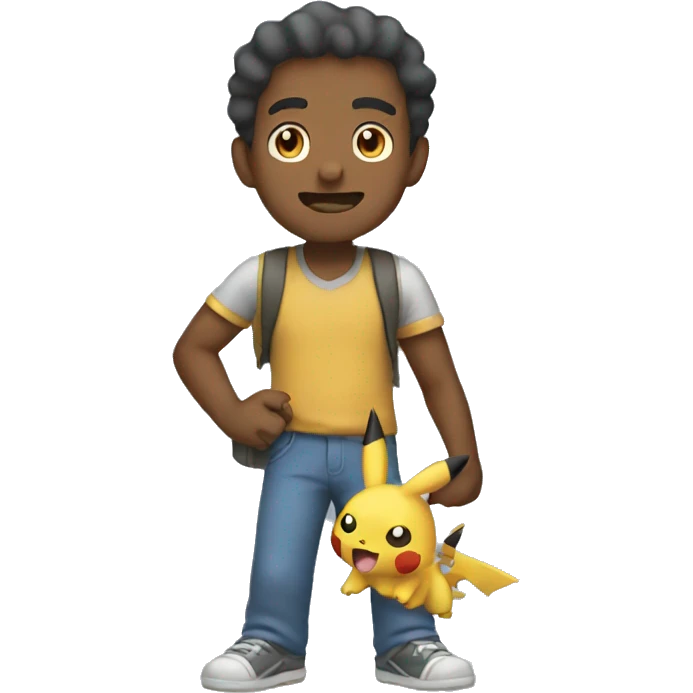 Man playing Pokémon emoji