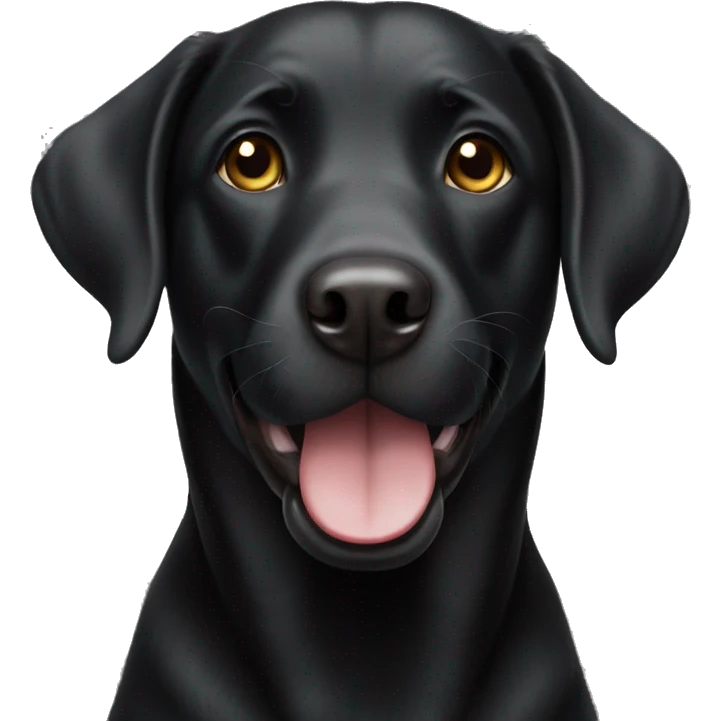 happy Black Labrador emoji