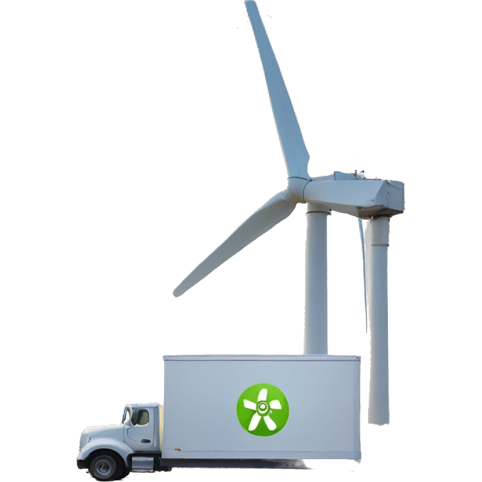 wind turbine on trailer emoji