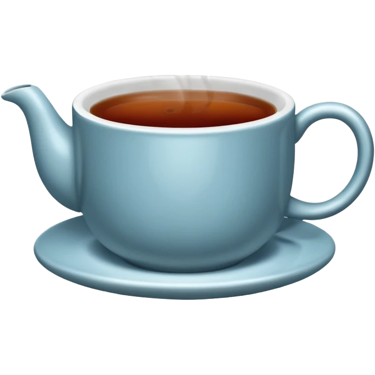 A close-up image of a cup filled with hot black tea, steam rising gently from the surface, placed on a simple background emoji