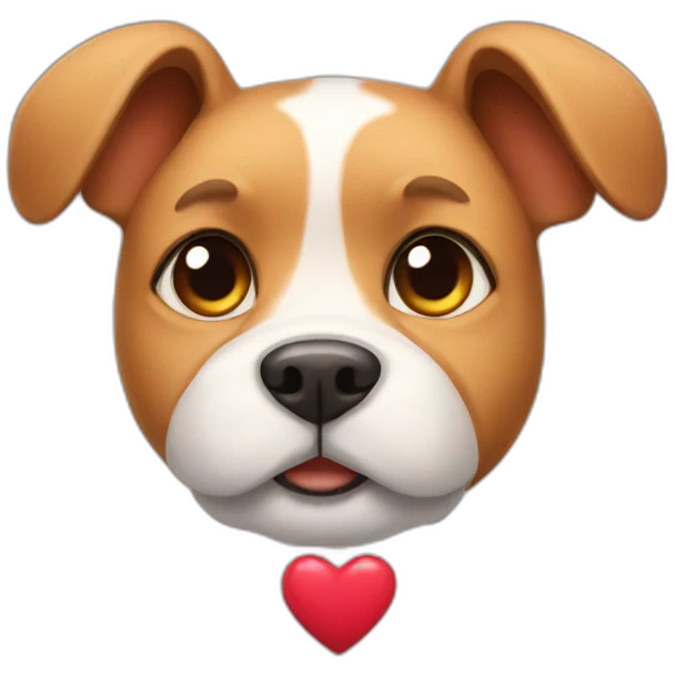 Dog with heart  emoji
