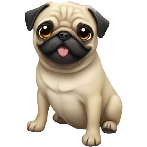 Rainbow pug  emoji
